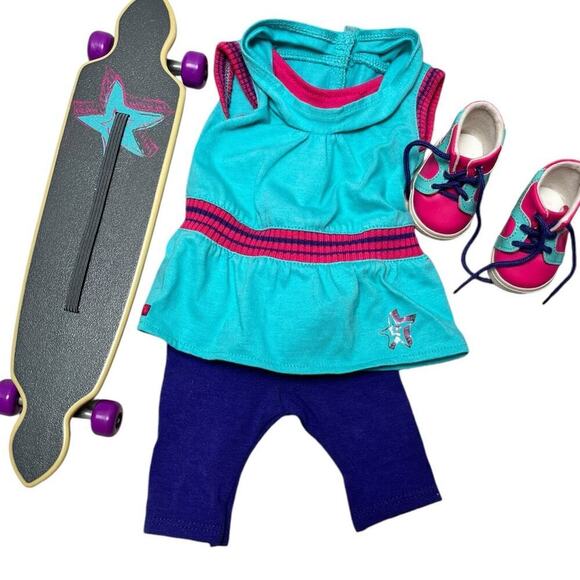 American Girl Skateboard Outfit Longboard Retired 2014 - Picture 1 of 2